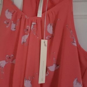 LC Lauren Conrad tiered chiffon flamingo dress